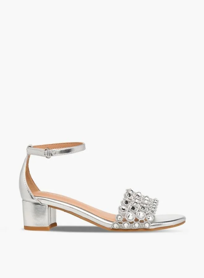 سيليست صنادل بكعب عريض بحزام للكاحل للبنات - تشكيلة رمضان